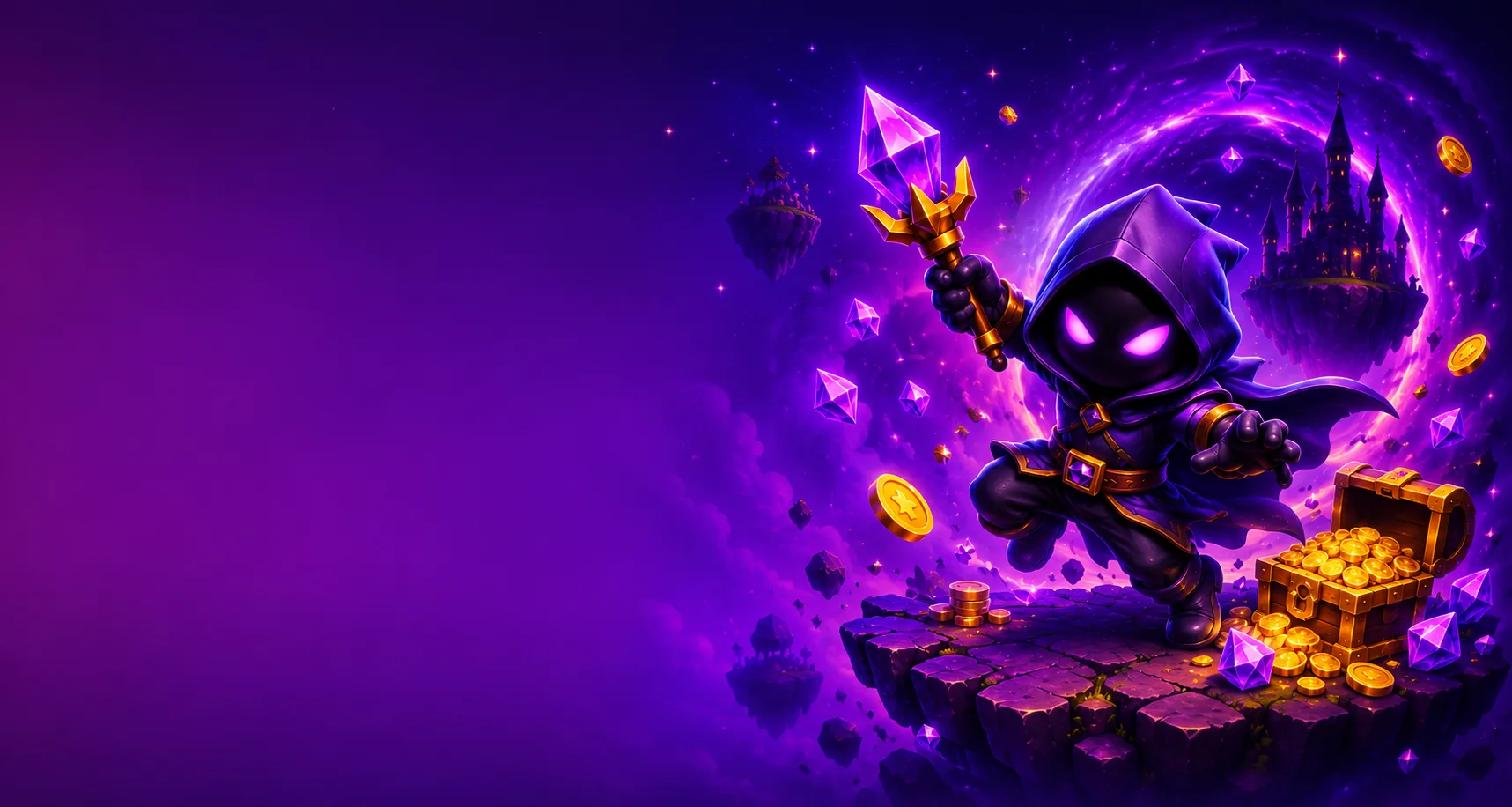 Shadowplay Realm hooded mage host character
